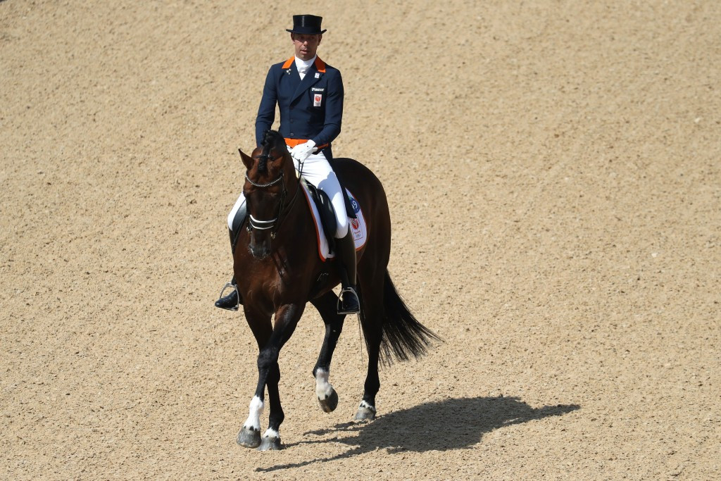 Hans Peter Minderhoud, the reigning FEI World Cup Dressage champion, finished third on 80.22 ©Getty Images
