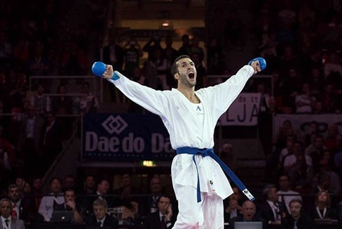 Amir Mehdizadeh won Iran’s fifth medal of the day after he prevailed in the men’s under 60kg category ©WKF