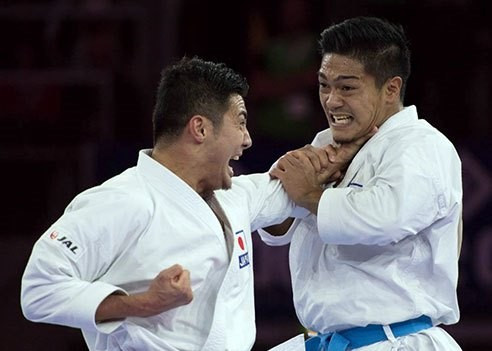 Japan beat France 5-0 in the men's team kata final ©WKF