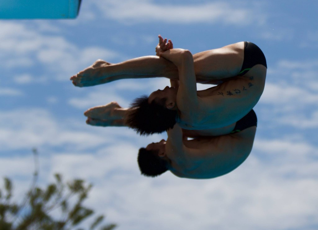 China's Hao Yang and Zewei Xu were the only competitors in the men's synchronised platform event ©Facebook/2016 FINA Diving Grand Prix Gold Coast