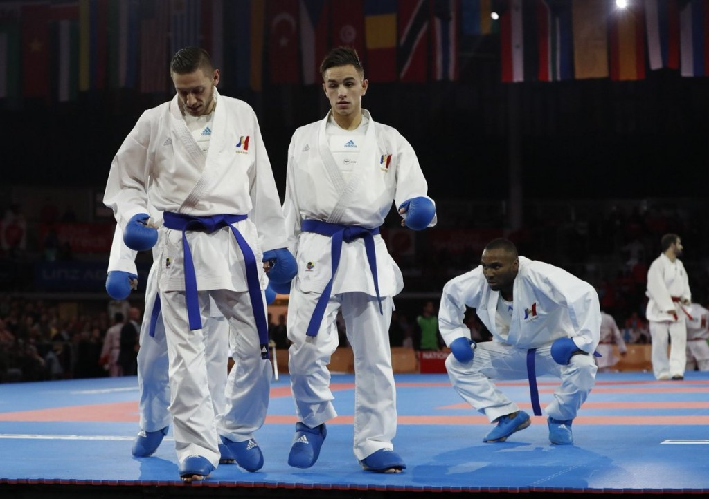 France were one of the two bronze medallists in the men's team kumite, along with Germany ©FFKarate/Twitter