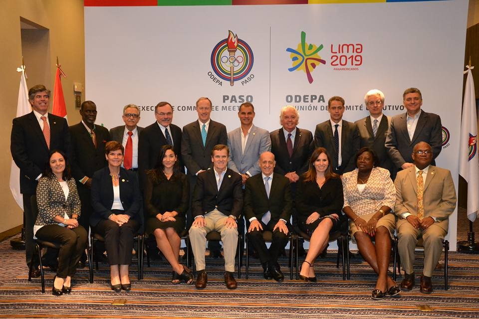 Members of the PASO Executive Committee gather during their meeting in Lima ©Lima 2019/Facebook