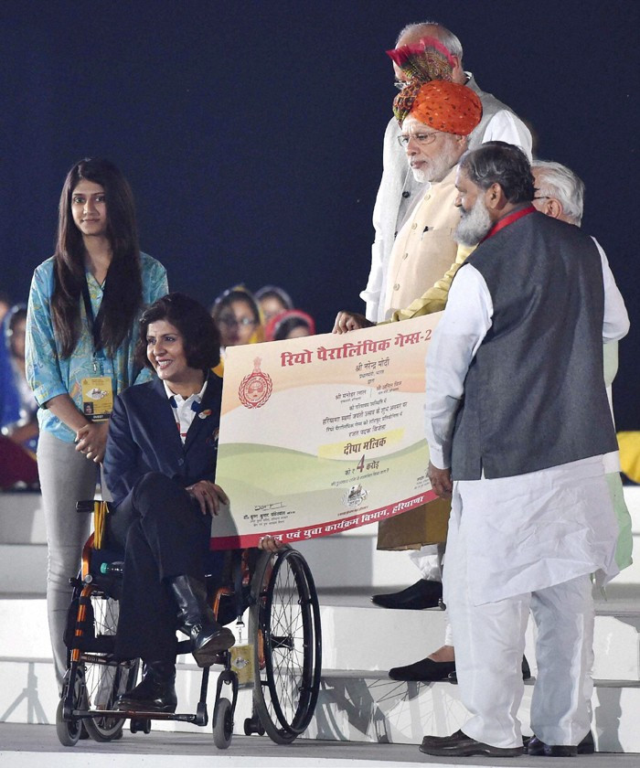 India's first female Paralympic medallist receives cash reward from Prime Minister