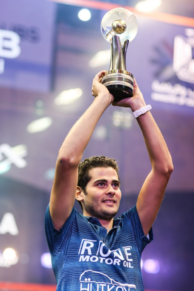 Egypt’s Karim Abdel Gawad has claimed his maiden PSA Men’s World Championship crown ©PSA