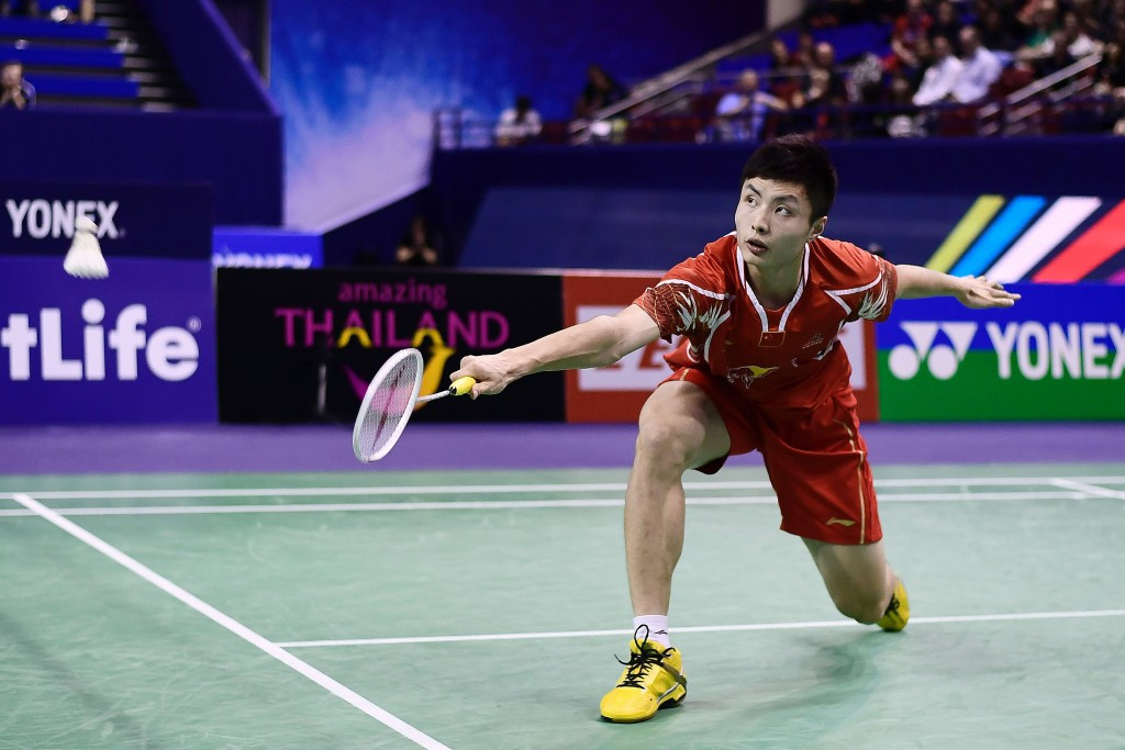 Shi Yuqi earned the men's single title in Germany ©Getty Images