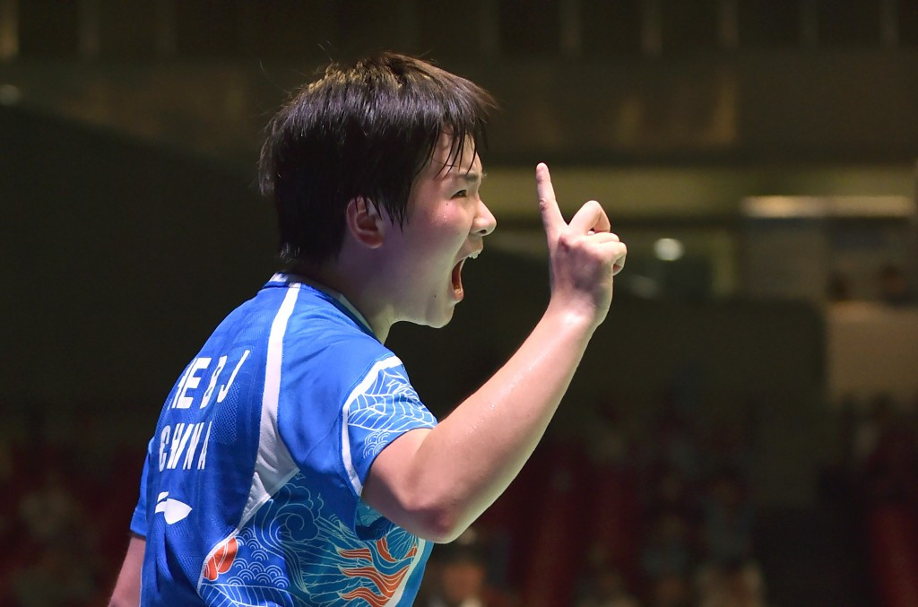 He Bingjiao triumphed in the women's singles final ©Getty Images
