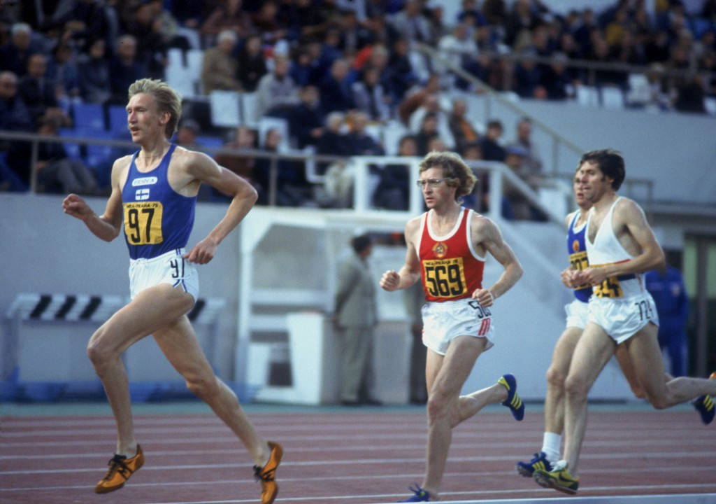 Martti Vainio (pictured, left, in 1978) was one of two medal winners to fail drugs tests at Los Angeles 1984 ©Getty Images
