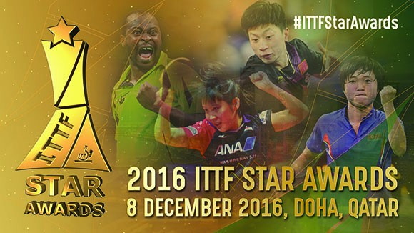 Olympic champions head nominations for ITTF male and female star awards
