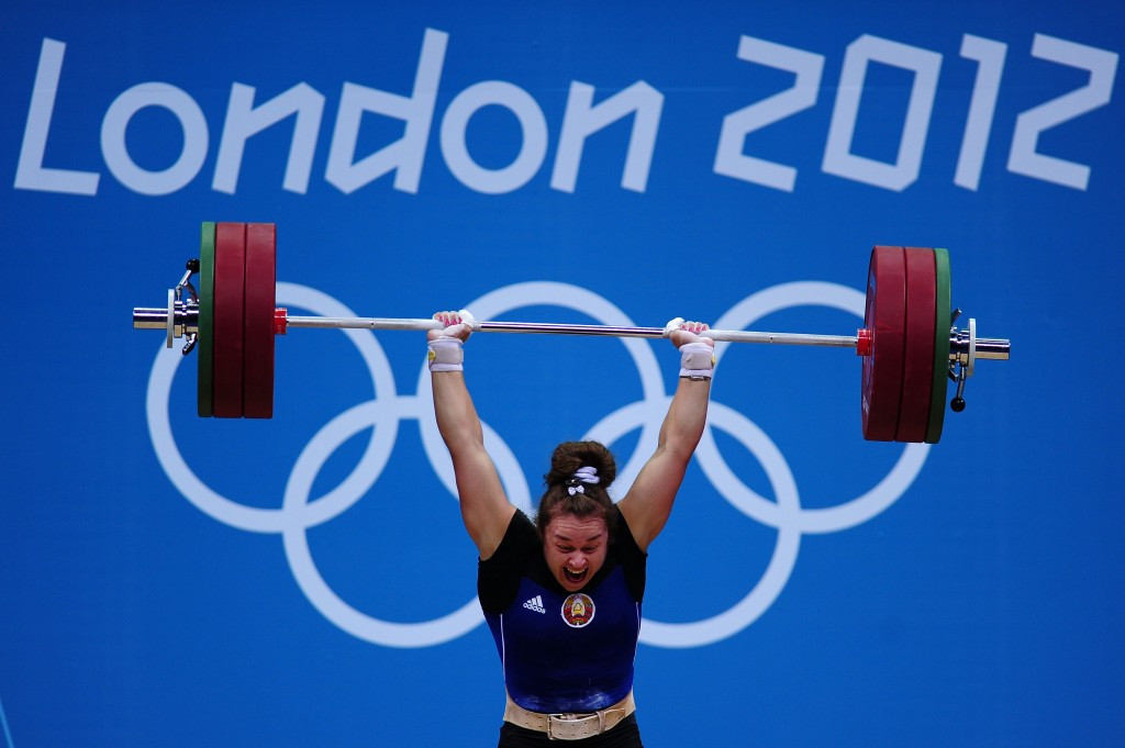 Belarus' Dzina Sazanavets has been disqualified from the women's 69kg competition at London 2012 ©Getty Images