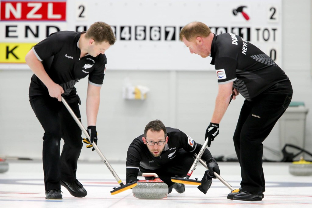 New Zealand defeated Australia 8-2 today at the Pacific-Asia Curling Championships ©WCF/Facebook
