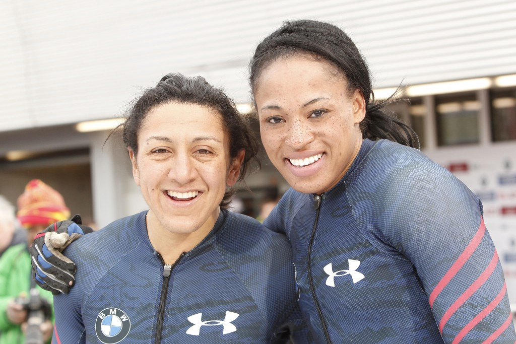 Elana Meyers Taylor (left) and Lauren Gibbs (right) have both been selected for the United States IBSF World Cup team ©Getty Images 
