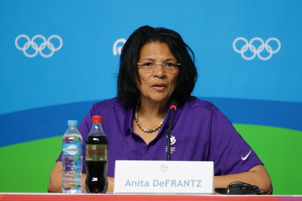 Anita DeFrantz believes Los Angeles 2024 will help advance women's sport ©Getty Images