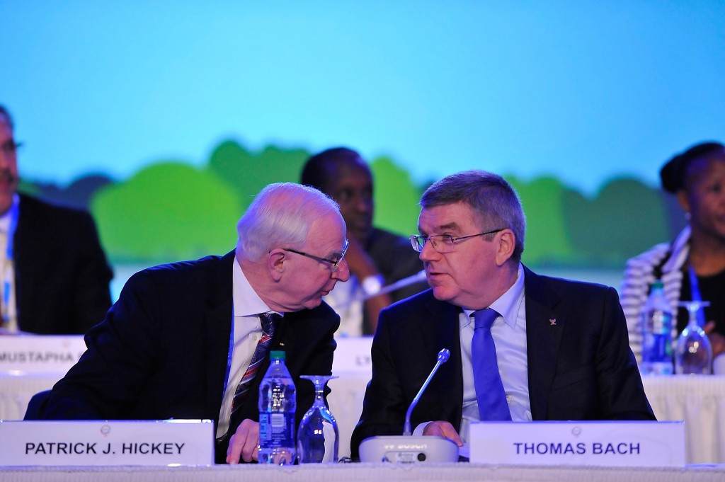 Patrick Hickey was a key supporter of Thomas Bach's campaign to be elected International Olympic Committee President in 2013 ©Getty Images