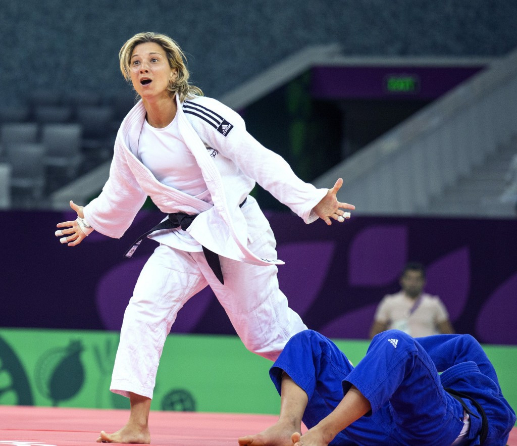 Russia win five medals in European Games judo as Monteiro’s fifth gold prompts podium tears