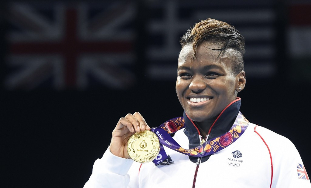 Britain's Nicola Adams became the first woman to win a European Games gold medal, having achieved similar feats at the Olympics and Commonwealth Games 