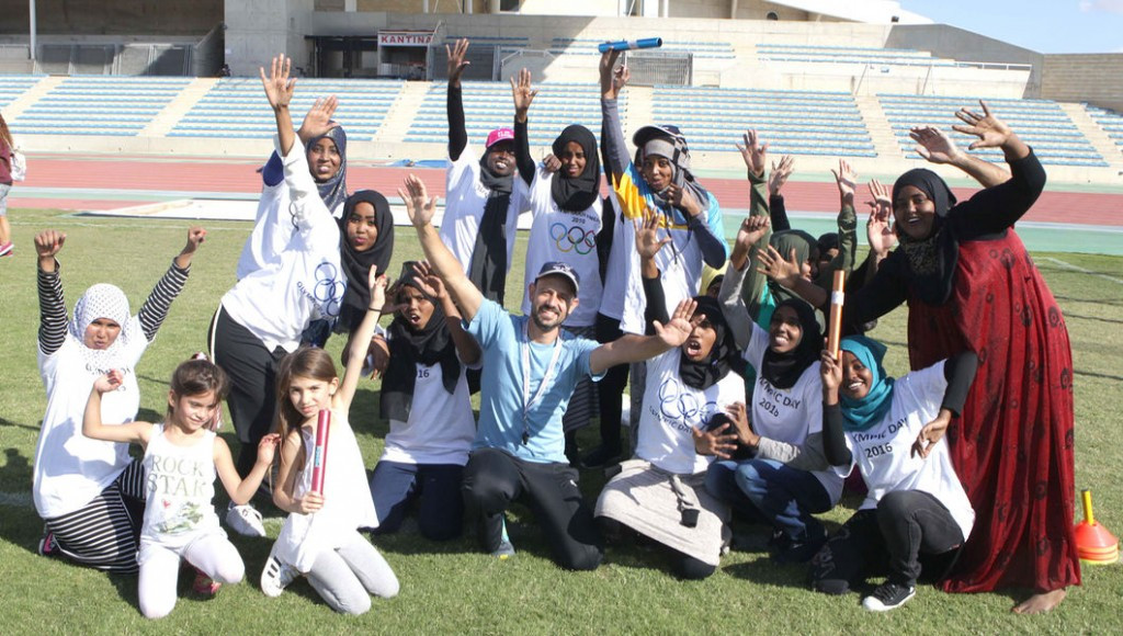 Young refugees try sports as Cyprus Olympic Committee holds taster day 