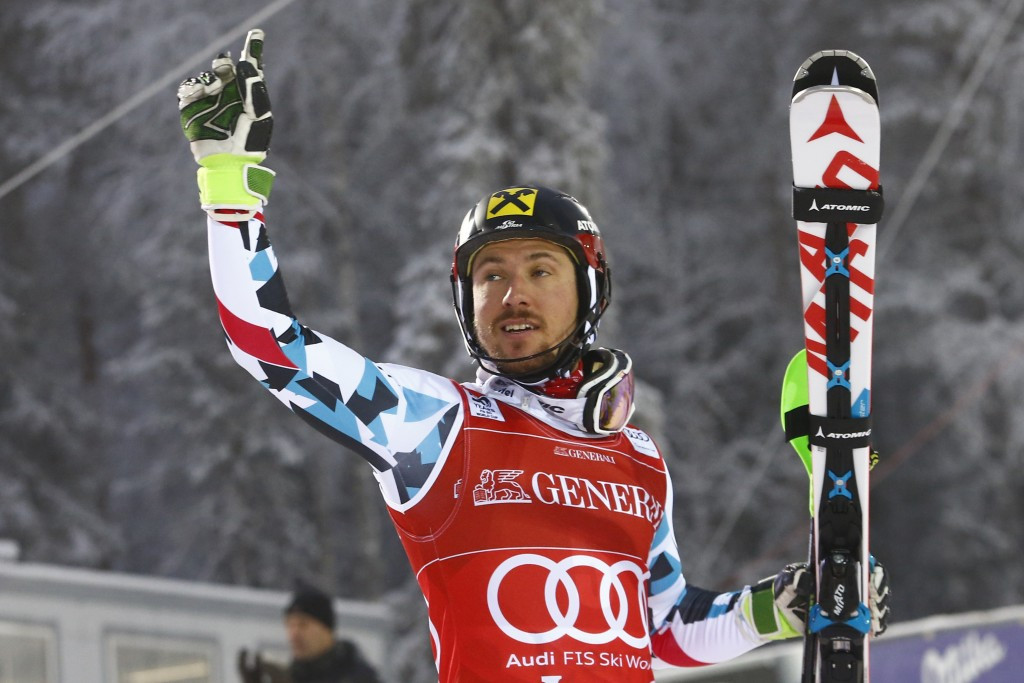 Marcel Hirscher won the slalom title in Levi today ©Getty Images