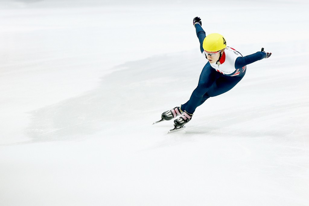 Elise Christie set a 500m world record before crashing out in the final ©Getty Images