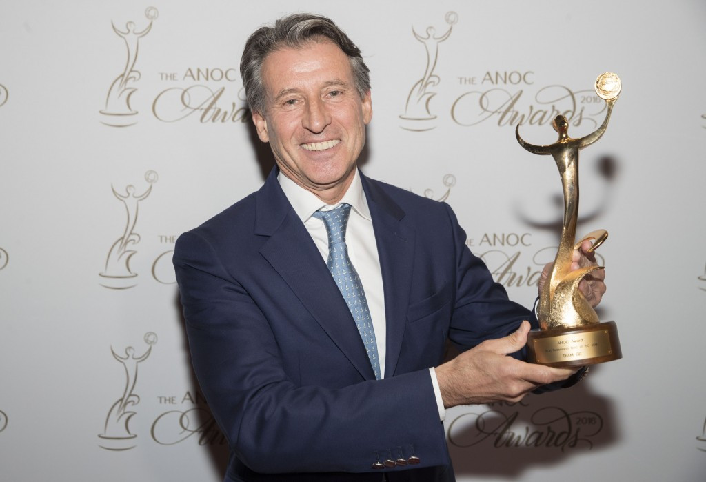 British Olympic Association chairman Sebastian Coe accepted the best NOC of Rio 2016 award ©Getty Images