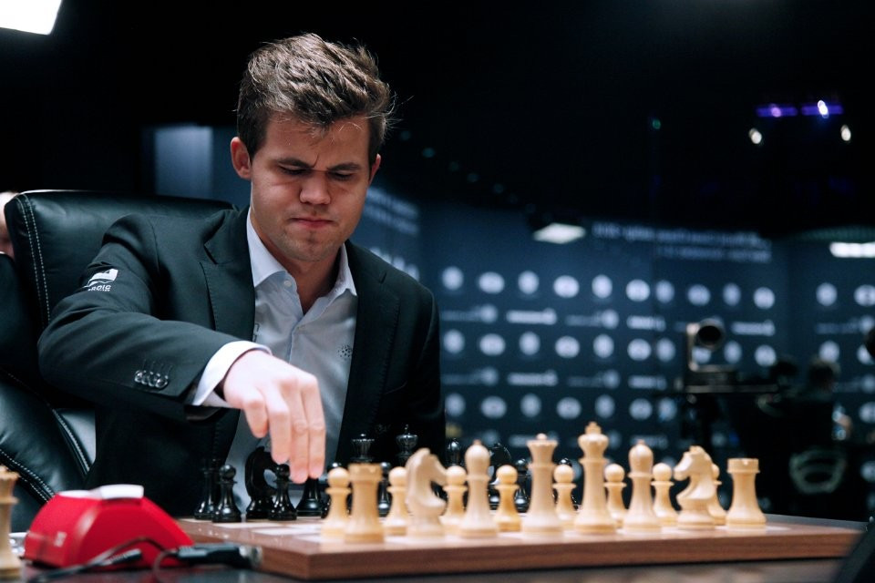 Magnus Carlsen was again unable to convert from a strong position ©FIDE