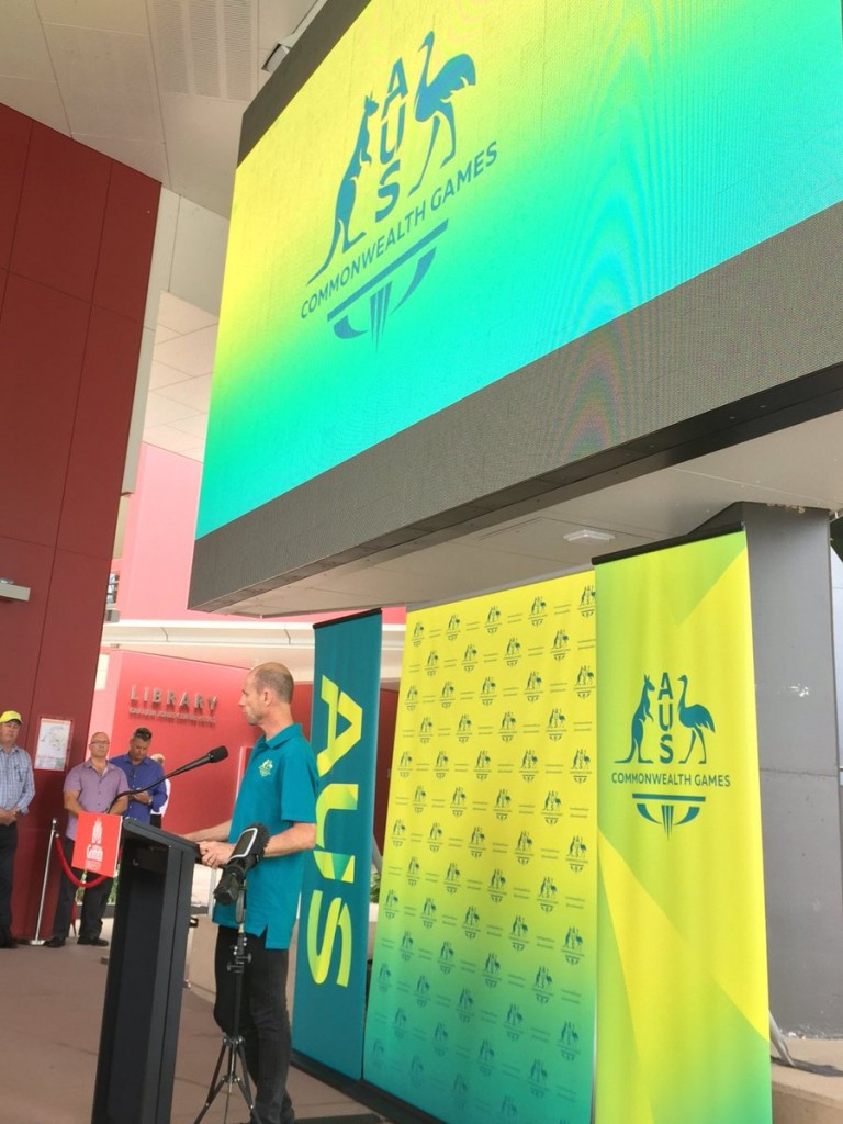 Steve Moneghetti, Chef de Mission of the Australian team for Gold Coast 2018, was present at the launch ©Twitter