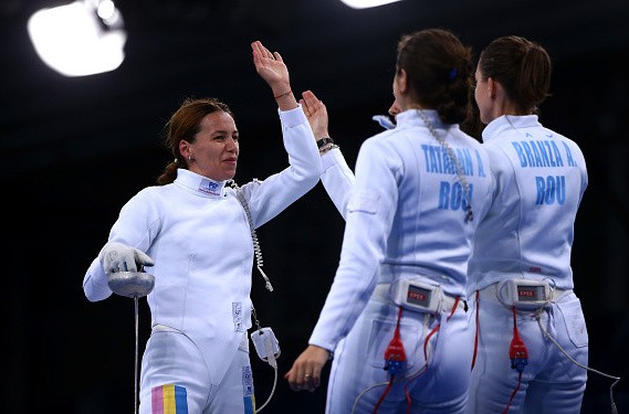 Romania had won gold over Estonia in the epee team final earlier in the evening ©Getty Images