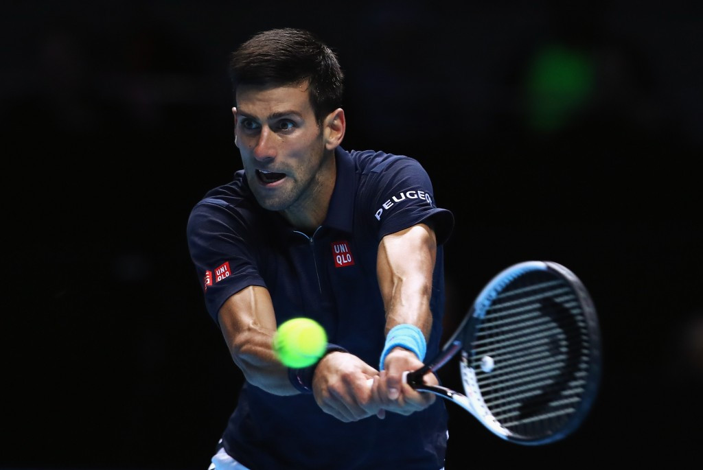Novak Djokovic completed the group stage with a 100 per cent record as he beat Belgium's David Goffin ©Getty Images