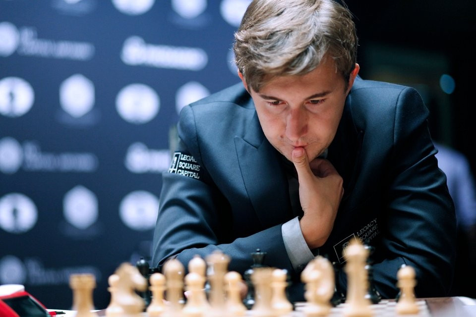 Sergey Karjakin missed his opportunity in game five in New York City ©FIDE 