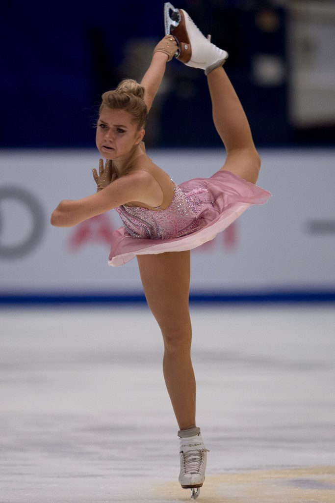 Russia's Elena Radionova climbed into gold medal position in the women's competition ©Getty Images 