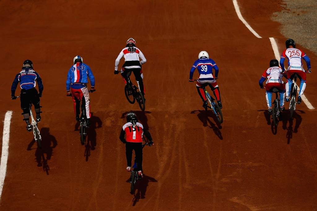 BMX time trials and motos took up the first of two days of competition at the BMX Velopark ©Getty Images