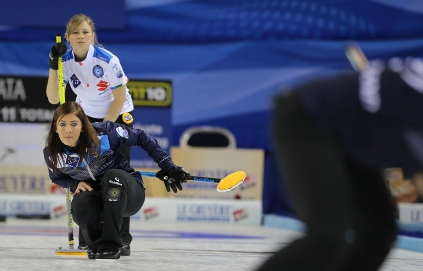 Scotland's Eve Muirhead guided the host nation to a 6-5 win over Italy ©WCF