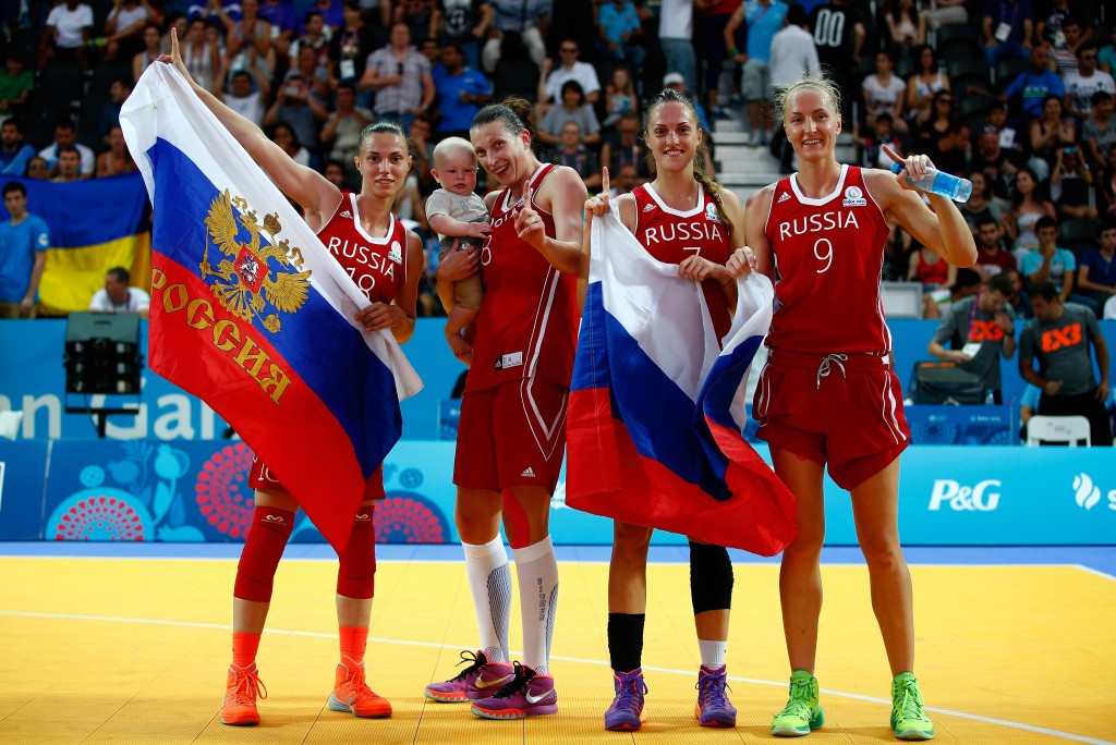 It was a golden double for Russia as they also won the women's 3x3 basketball gold ©Getty Images