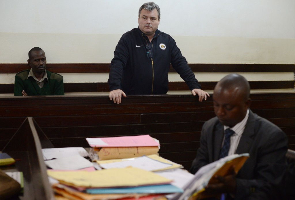 Federico Rosa stands in the dock during a July hearing in Nairobi ©Getty Images