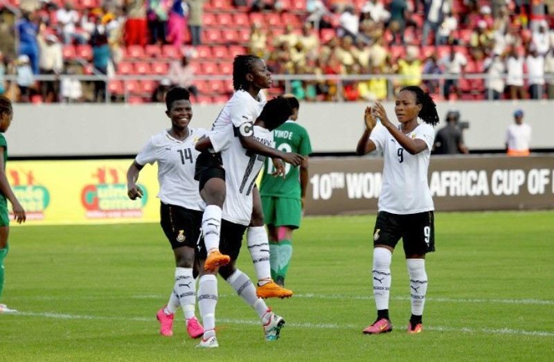Ghana celebrate their equalising goal against Nigeria ©CAF