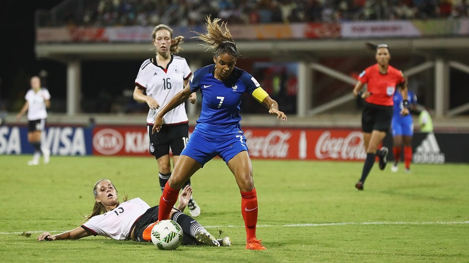 Delphine Cascarino scored a superb first-half winner as France stunned defending champions Germany with a 1-0 win ©FIFA