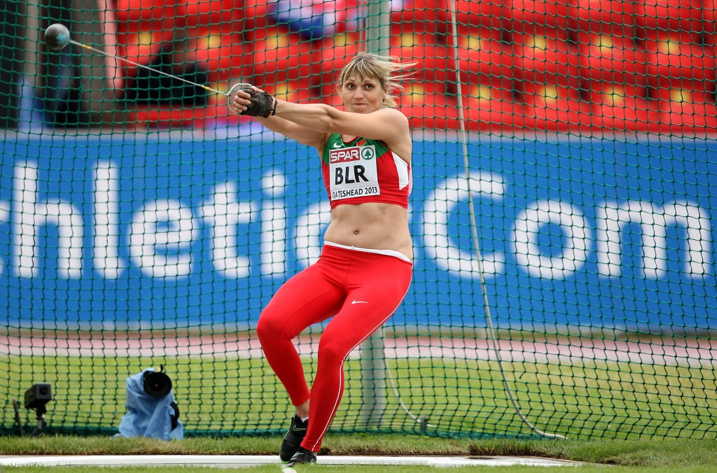 Aksana Miankova of Belarus will be stripped of the Olympic hammer throw gold medal ©Getty Images