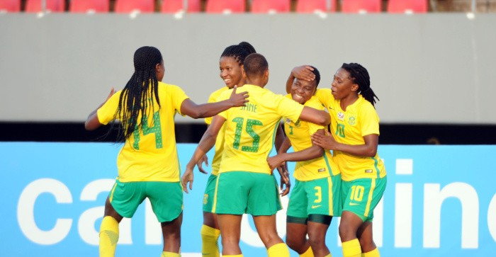 South Africa hit Egypt for five today at the Africa Women Cup of Nations ©CAF
