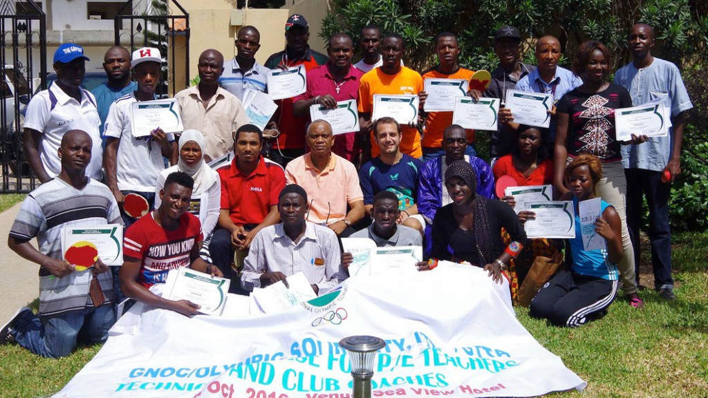 The Gambia National Olympic Committee has held a level one course for table tennis coaches ©GNOC
