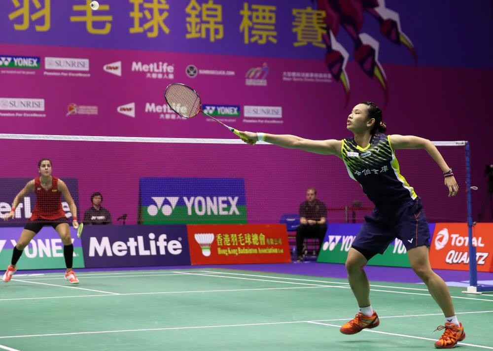 Tai Tzu-ying of Chinese Taipei stunned Olympic champion Carolina Marin as she battled to a three-game victory over the Spaniard ©BWF
