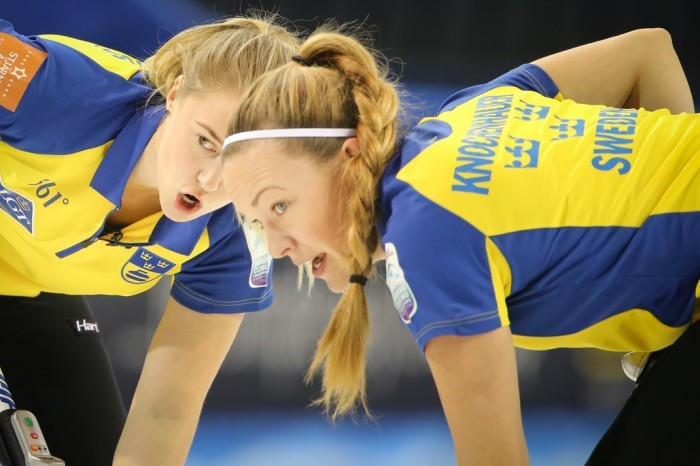 Sweden were forced to settle for silver following a mistake from their skip in the final end ©WCF