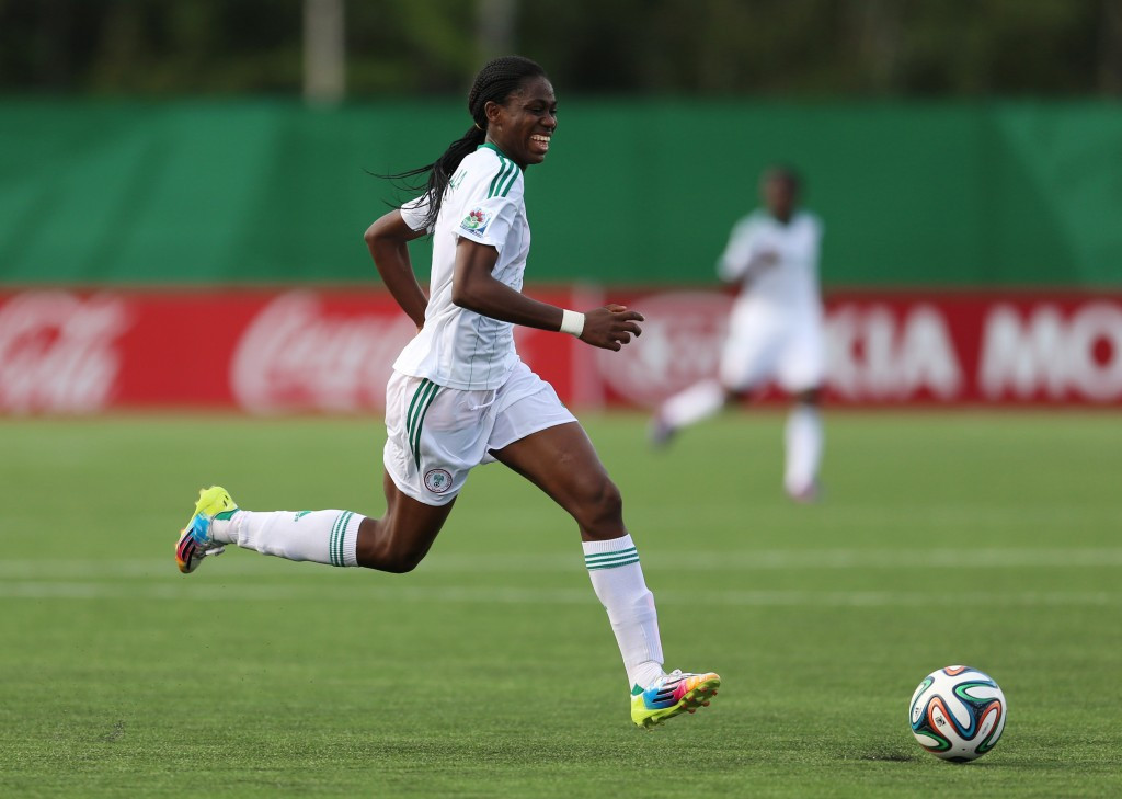 Asisat Oshoala scored in Nigeria's 4-0 win over Kenya ©Getty Images
