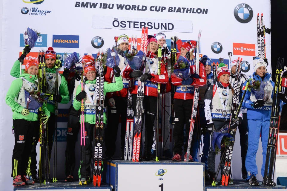 Germany and Italy would secure podium spots behind the Norwegian team ©IBU