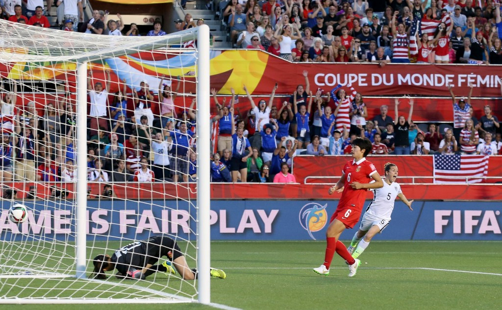 A header from Carli Lloyd was enough to send the United States through