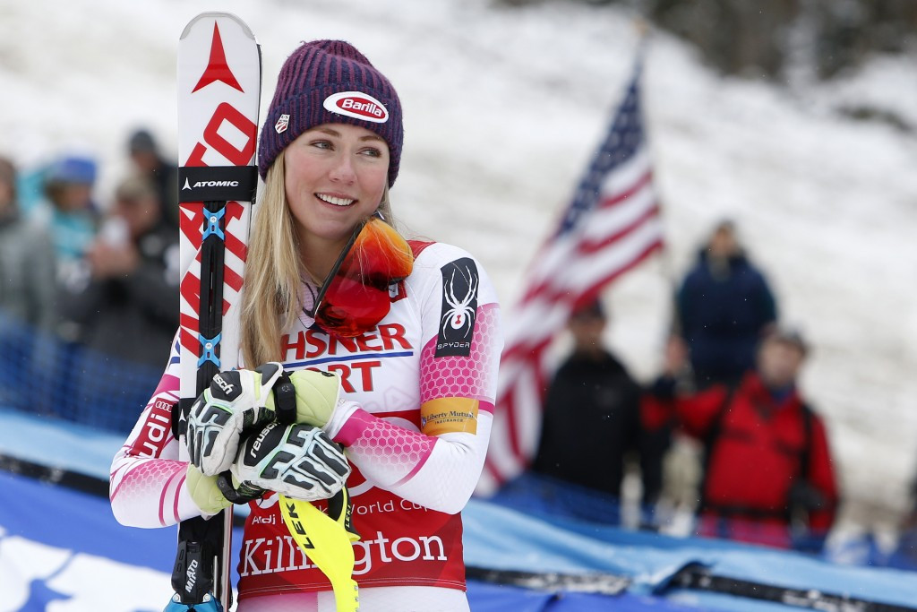 Mikaela Shiffrin is close to equalling a record for consecutive World Cup slalom wins ©Getty Images