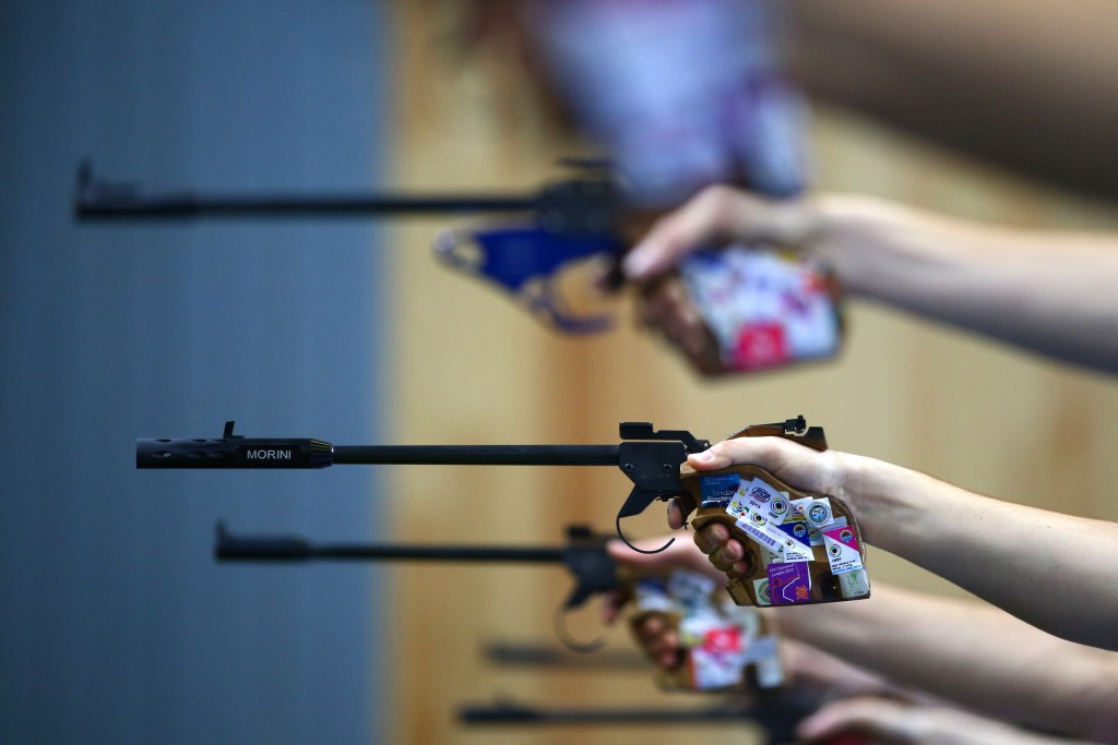 The 50 metre pistol is one of three mixed gender team events proposed for the 2020 Olympic programme ©Getty Images