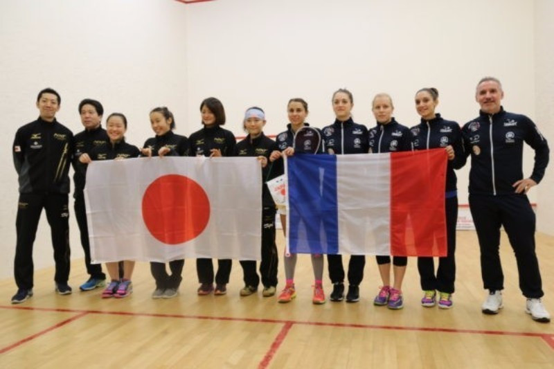 Hosts France continued their good form with victory over Japan ©World Squash