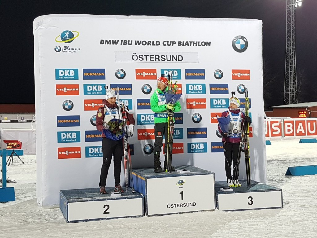 Germany's Laura Dalhmeier won the first individual event of the IBU World Cup season ©Twitter