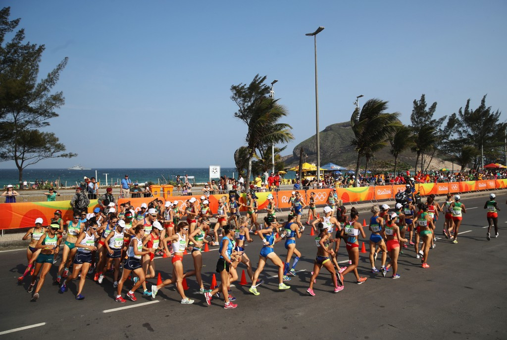 The women's 20km race walk at the Rio Olympics - electronic systems are on the way ©Getty Images