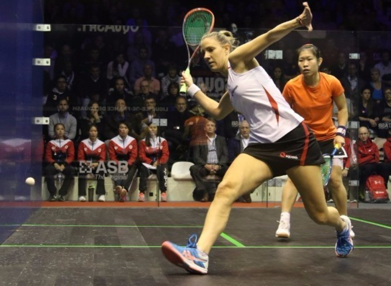 Laura Massaro played a key role for England as they defeated Hong Kong ©World Squash