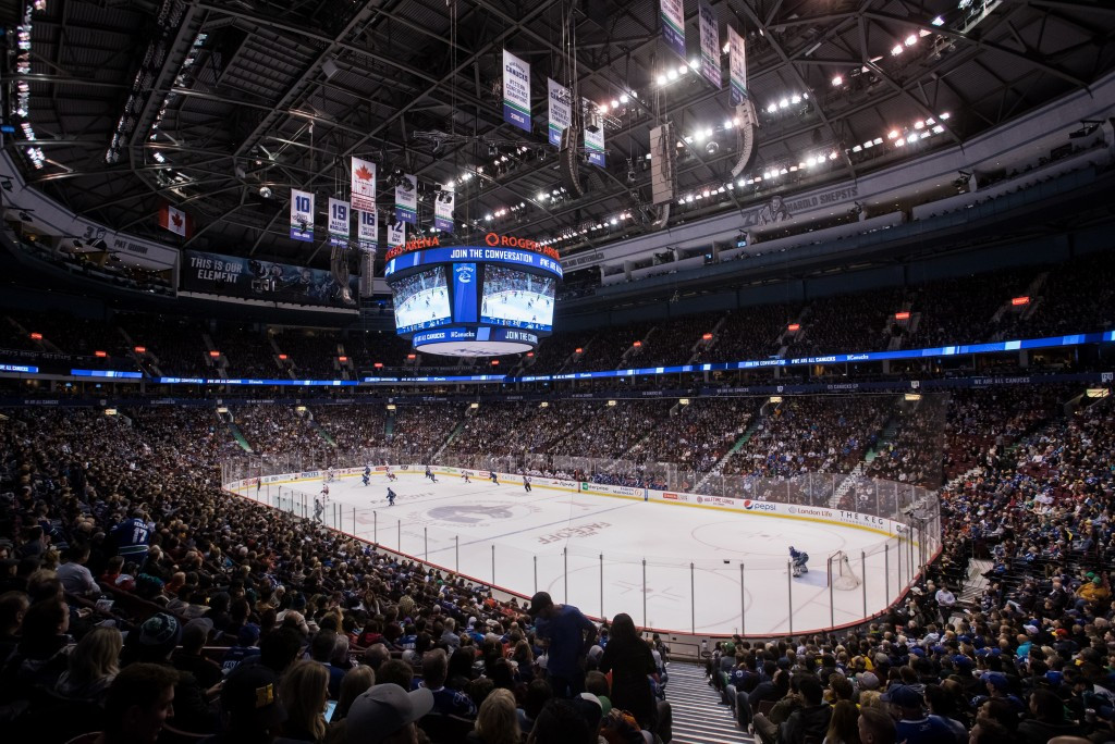 Matches at the 2019 IIHF World Junior Championship will take place at the Rogers Arena in Vancouver, pictured, and the Save-on-Foods Memorial Centre in Victoria ©Getty Images